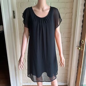 Dillard’s black basic chiffon summer dress size medium